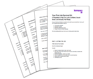 First Job Survival Kit Templates
