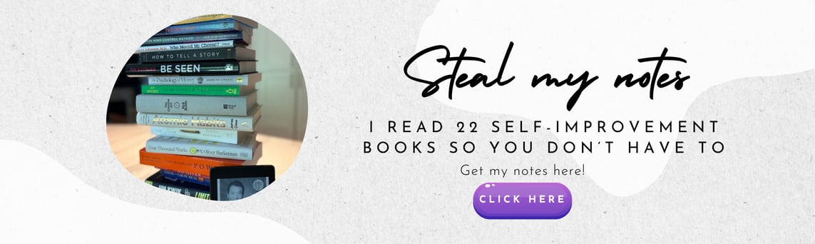 Steal my notes 22 self-improvement books cta