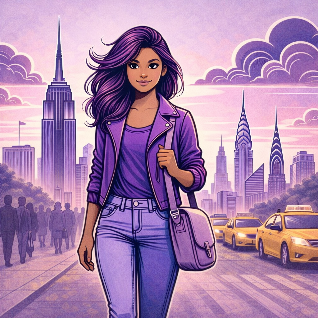 woman walking in nyc to internship